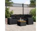 Salon de jardin 5 pcs avec coussins noir résine tressée 57947KYRR