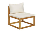 Salon de jardin 6 pcs avec coussins Bois d'Artvivrestore solide 35255EPDZ