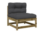 Salon de jardin 6 pcs avec coussins bois de pin imprégné 26402TXPL
