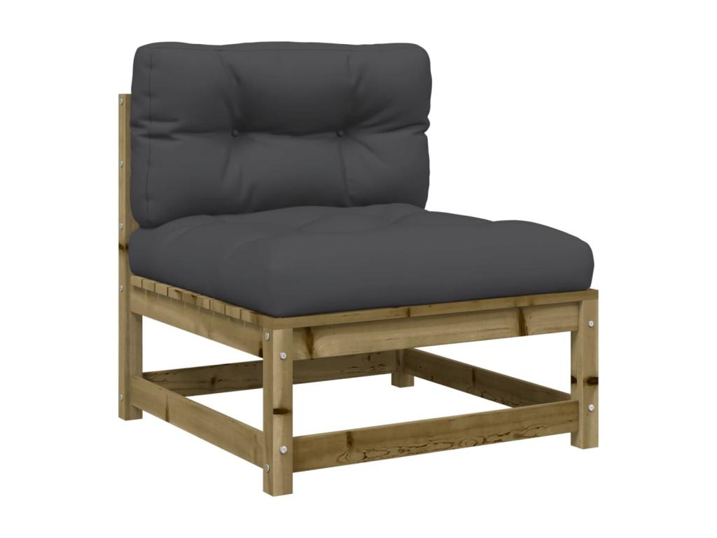 Salon de jardin 6 pcs avec coussins bois de pin imprégné 26402TXPL