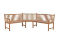 Banc d'angle de jardin 185x185x90 ​​Bois de teck solide 02819QCCW