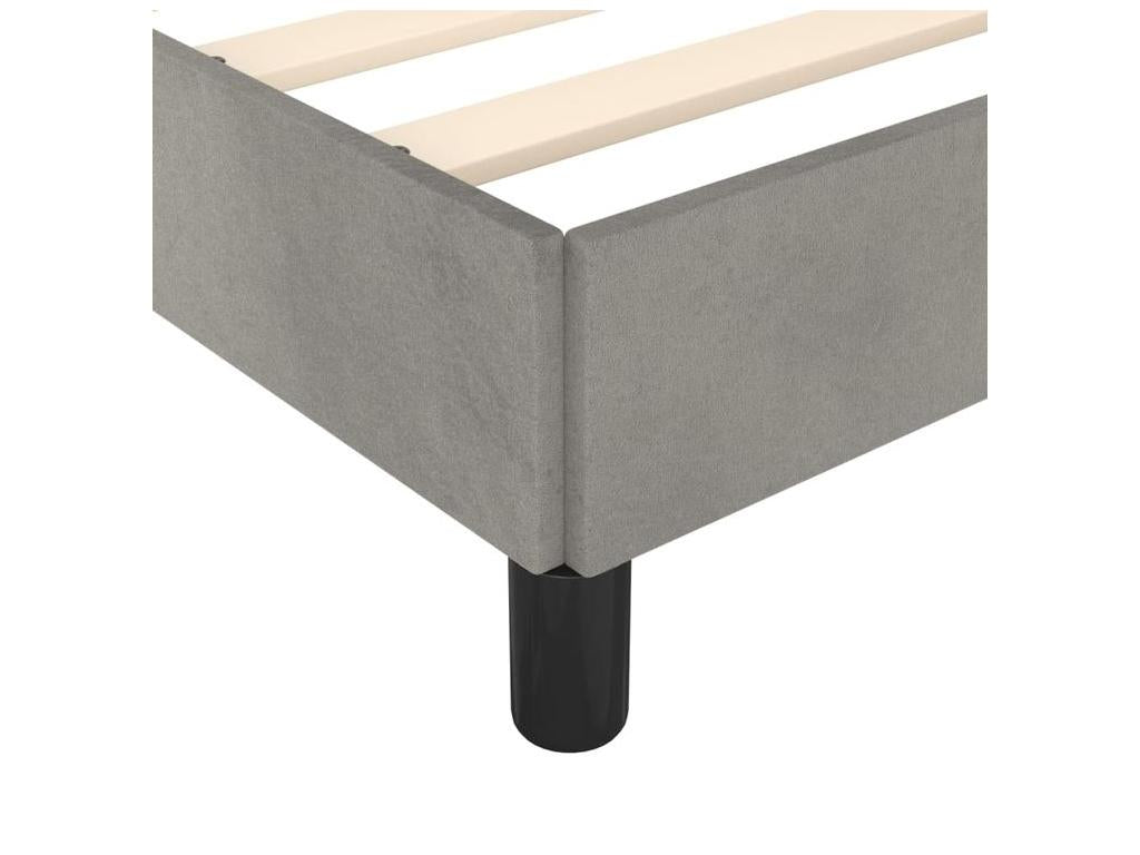Cadre de lit avec tête de lit Gris clair 140x200 02588BFOK