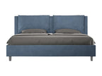 Lit coffre rembourré 180x190 microfibre bleu Calmetop 37770DWMJ