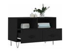 Meuble TV Noir 80x36x50 cm Bois d'ingénierie 52509OFLY
