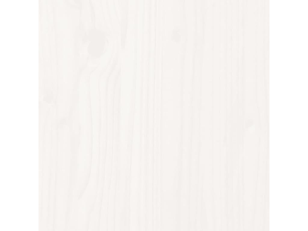 Salon de jardin 6 pièces blanc bois de pin massif 01596DXBF