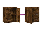 Buffets 2 pcs chêne fumé 60x31x70 cm bois d'ingénierie 79466CLGL