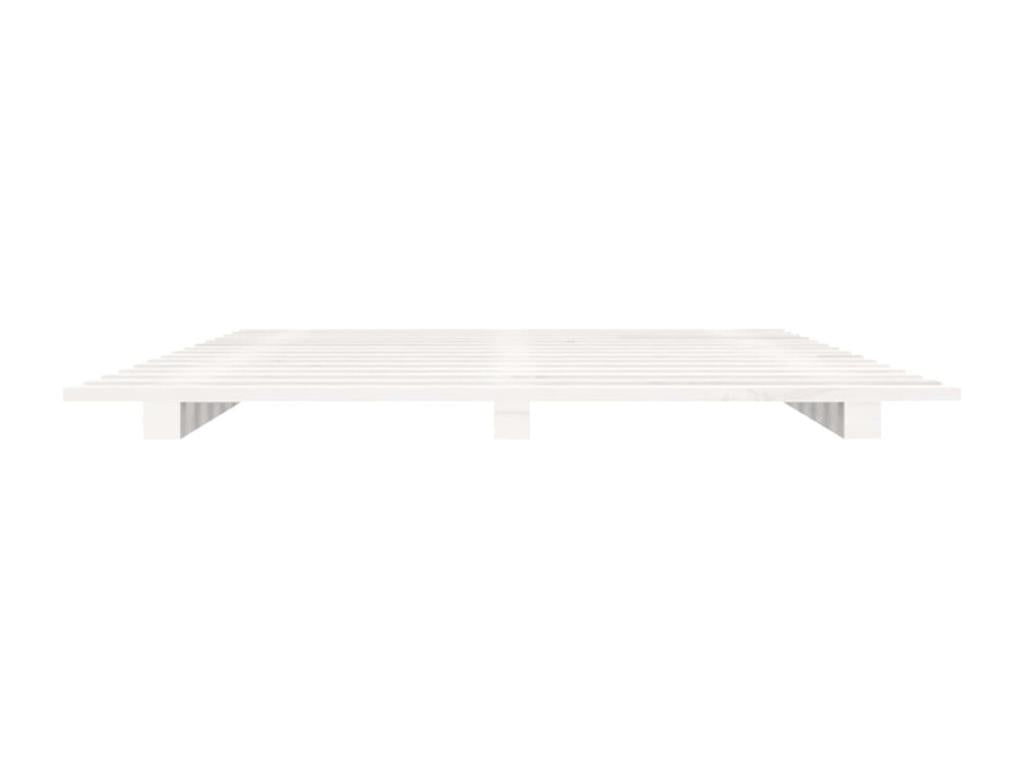 Cadre de lit sans matelas blanc 75x190 cm bois de pin massif 70474UKVK