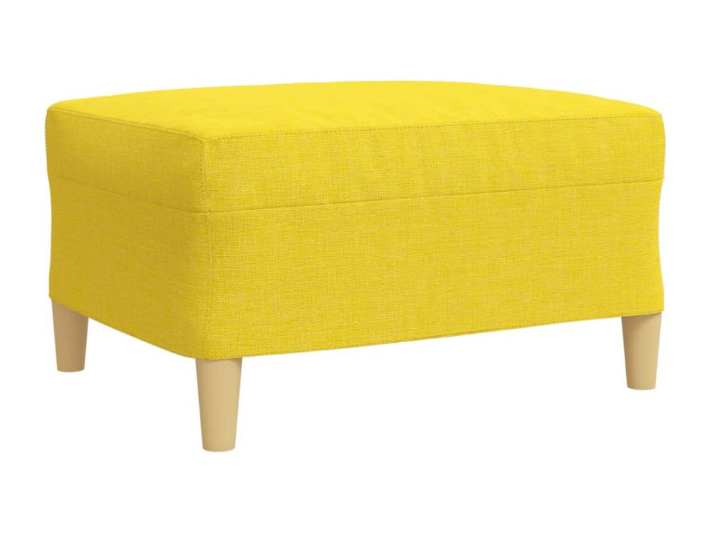 Ensemble de canapés 3 pcs avec repose-pied jaune clair tissu 69015AEUZ