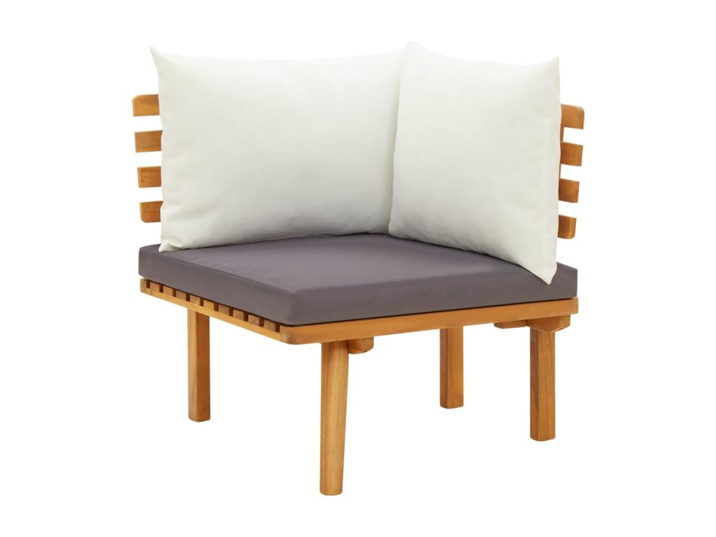 Salon de jardin 9 pièces avec coussins Bois d'Artvivrestore solide 37064GAUQ