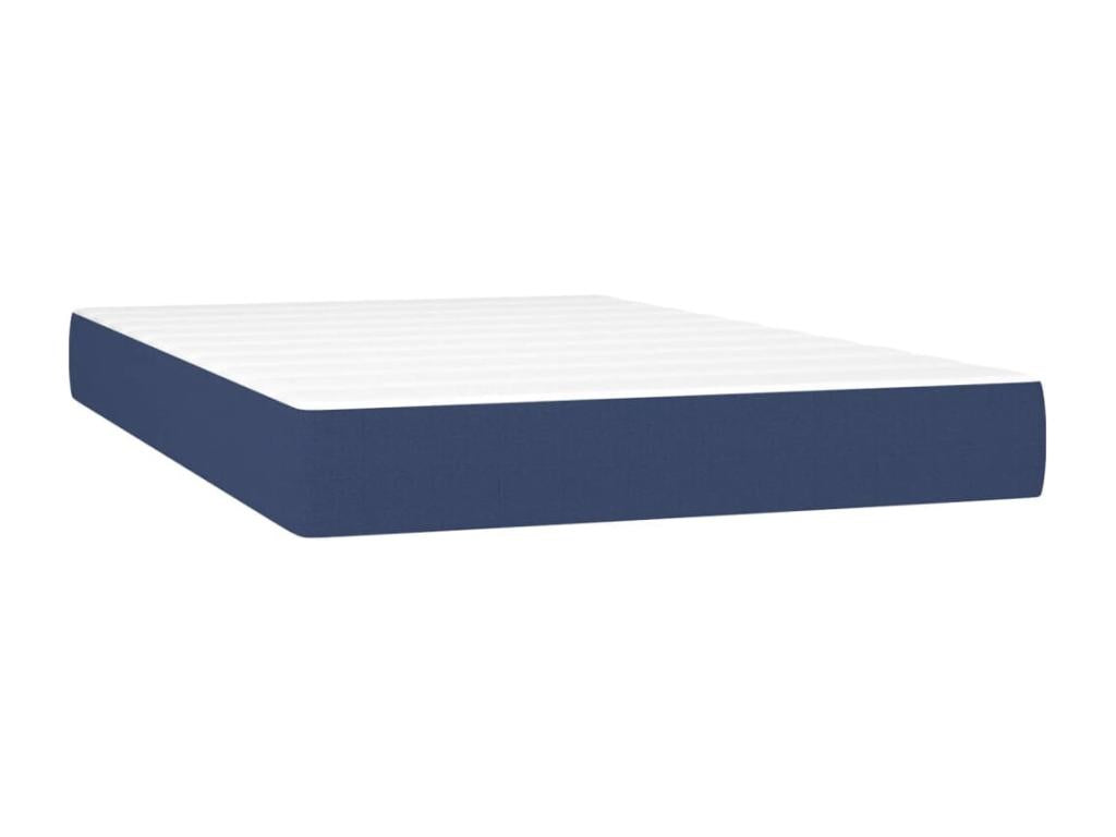 Lit à sommier tapissier avec matelas Bleu 120x200 cm Tissu 18962QWTK