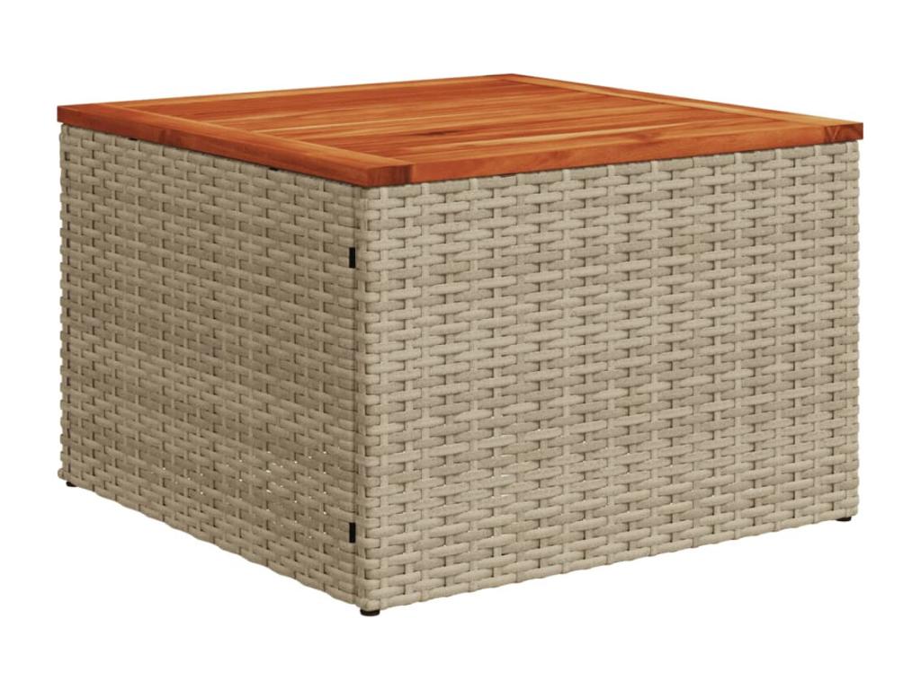 Salon de jardin avec coussins 9 pièces beige résine tressée 88250SQGQ