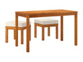 Ensemble à dîner de jardin 3 pièces avec coussins Artvivrestore solide 91809YHPF