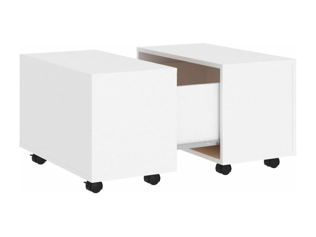 Table basse blanc 60x60x38 cm bois d'ingénierie 22045PILO