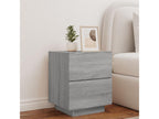 Armoire de chevet et Artvivrestoreères LED Artvivrestore gris bois d'ingénierie 35177ORNW