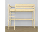 Lit mezzanine en bois - avec bureau N03 Pin Clair 120x190 42097DOLG