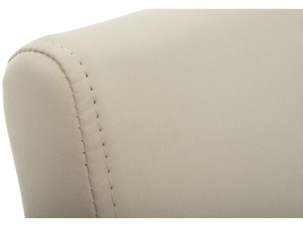 Lot de 2 chaise salle à manger - Similicuir / Acier inoxydable - Crème - Calmetop 55570ITGI
