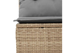Salon de jardin et coussins 12 pcs méArtvivrestore résine tressée beige 42316JWGQ