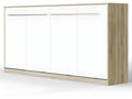 Armoire Lit escamotable 90x200cm Artvivrestore Lit Horizontal Rabattable Lit Mural Chêne Artvivrestore/Blanc 20283JZRJ