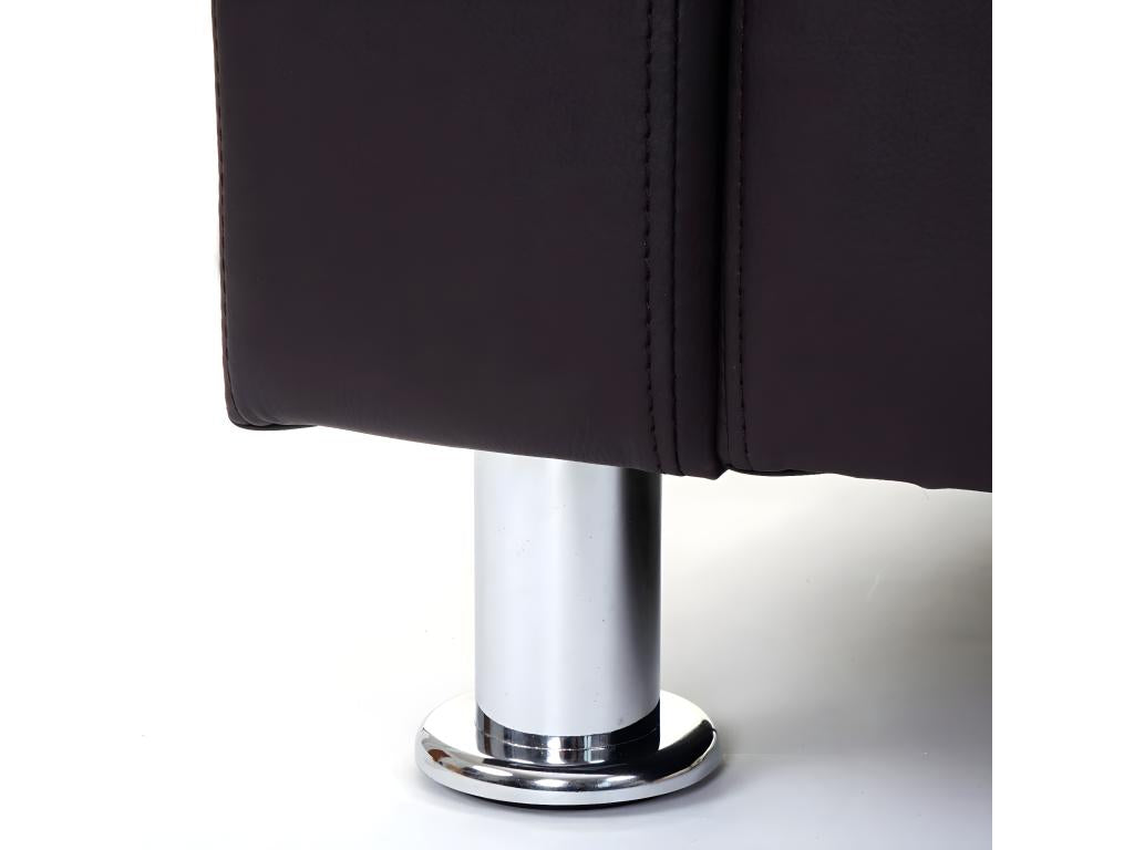 Fauteuil Calmetop fauteuil de salon / Calmetop pieds métalliques - similicuir café 01834SDNZ